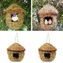 2x Grass Bird Nest Breeding Box Wild Grass Weave Canary Finch Budgie House S