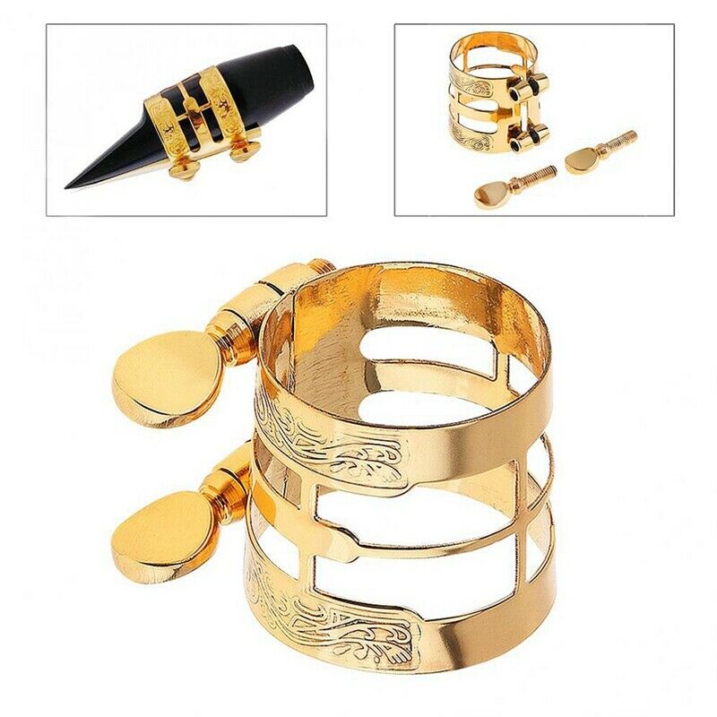 New Carved Metal Ligature Alto Sax Clarinet Mouthpiece Ligature Clip For Al