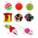 Indoor Cat Toys Crinkle Rainbow Balls 2 Way Tunnel Wand Stick Teaser Playing
