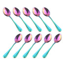 10x Stainless Steel Tea Spoons Coffee Cafe Cutlery Latte Teaspoons Colorful