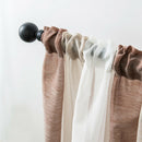 Window Sheer Curtains Rod Pocket Faux Linen Voile Curtains ~Color_4