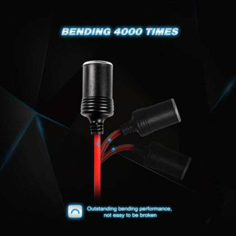 Auto Cigarette Lighter Extension Socket Extender Cable Splitter 3.6M