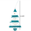 Wood Christmas Decor Tree Pattern Ornament Pendant Home Party Accessory (D) A
