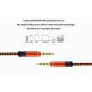 Orange 1.5 meter high-grade braided metal audio cable 3.5 mm AUX audio cabl N8J5