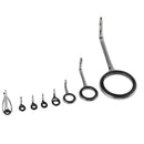 8pcs Fishing Rod Guide Rings Rod Repair Set Ring Repair Eyes Mixed Size