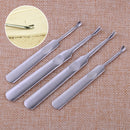 4pc U V Shaped Leather Edge Stitching Groover Skiving Beveler Craft DIY Tool Kit