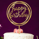 Cake Wedding Happy Birthday Cake Topper Card Acrylic Cake Party Decoration P3M9