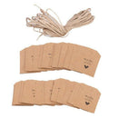 100 Change Made With Love Kraft Paper Gift Party Wedding Twine Brown Label R8M1