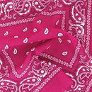 Set of 3 bandanas Paisley Man and Woman 57 x 57 cm Black + red + fuchsia
