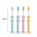 2pcs Rabbit rabbit cartoon soft soft toothbrush baby vertical deciduous teeth G4