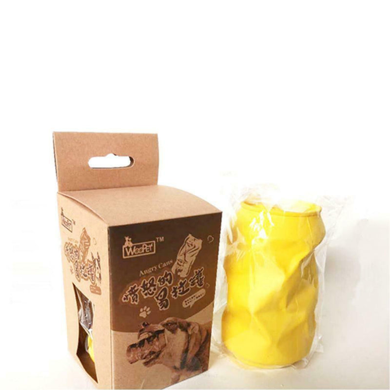 Cans Shape Pet Chew Bite Toys Dog Teething Clean Toys For Dogs Puppy Yellow