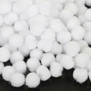 500Pcs Vibrant Colours Fluffy Small Craft Pompoms 18mm White