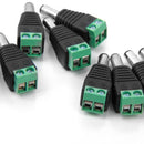 10x DC Power Male Cable Adaptor Plug Wire Connector for CCTV Camera