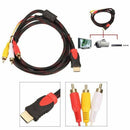 US 5Ft HDMI To 3-RCA Video Audio AV Component Converter Adapter Cable For H