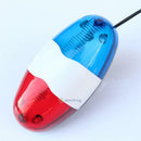 Bike Bicycle Cycling 4 Sounds 6 LED Police Car Siren Electric Light Horn Bell sf