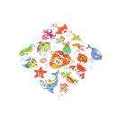 mermaid fish clothes patches heat transfer stickers printing iron on appliques~Z