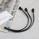 Y-Splitter Sleeved 4-Pin To 2x 3-Pin/4-Pin PWM Connector Fan Extension Adapt Ew