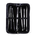 Hot 7Pcs Blackhead Pimple Blemish Comedone Acne Extractor Remover Tools Set Kit