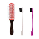 3pcs Vented Styling Hair Detangling Thick Hair Brush Hair Control Brush Set