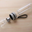 350Ml Travel Drinkware Portable Double Wall Glass Tea Bottle Tea Infuser Gl