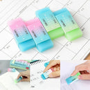 Jelly Color Stationery Soft Durable Flexible Cube Rubber Erasers For Kid School