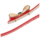 Woman's Candy Color Bowknot PU Leather Waistband - Red T8R1