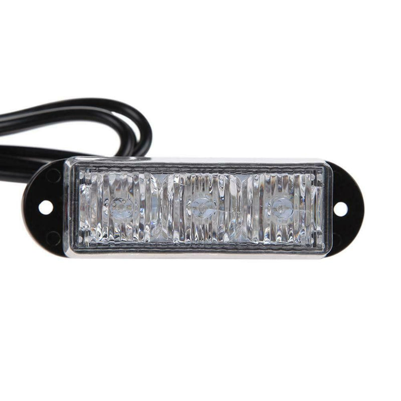 2x 3LED Amber Strobe Flashing Lights Recovery Breakdown Car Truck Lorry
