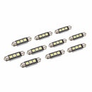 10X 39mm 3LED 5050 SMD C5W CANBUS Error Free Festoon Dome Light Lamp Bul WXD