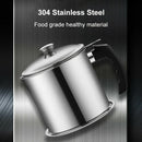 304 Stainless Steel 1.3L Oil Filter Pot Jar Pourer Strainer Separator Can Tool