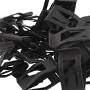 10Set Car SUV Front Console Dash Dashboard Trim Metal Retainer Universal Black
