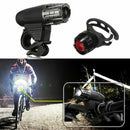 USB Rechargeable LED Bicycle Bright Bike Front Headlight + Rear Tail Light