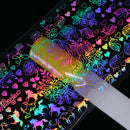 8pcs Holographic Foil Nail Art Xmas Dreamcatcher Geometric Transfer Stickers DIY