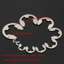 120Pcs 304 Stainless Steel E-Clip Retaining Circlip Assortment Kit 1.5mm to10mm@