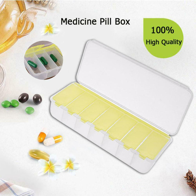 7 Days Weekly Pill Case Medicine Dispenser Organizer Pill Box Splitters