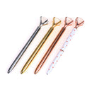 4pcs/set Metal Diamond Head Crystal Ball Pen Creative Pen Office Stationery  3C