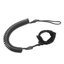 10ft Coil Surfboard Leash Surfing Stand Up Board Leash Wire Rope Black