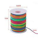 100m Rainbow Colourful Elastic Cord 1mm Thread Stretch String Craft DIY Jewelry