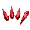 4pcs Aluminum Spike Shaped Car Bike Tyres Tire Valve Stem Dustproof Caps Cover