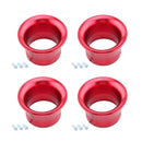 4Pcs 2inch Air Intake Trumpet Velocity Stack Adapter for Carburetor Carb Red