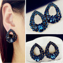 Women Drop Luxury Crystal Blue Rhinestone Earring Stud Ear Dangle Earrings Charm