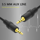 3.5mm AUX Cable Male to Male Audio Cord Line for Speaker Headphones (Black) A
