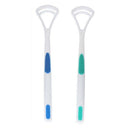 2pc Oral Dental Care Tongue Cleaner Brush Scraper Soft Clean Away Bad Breath TO