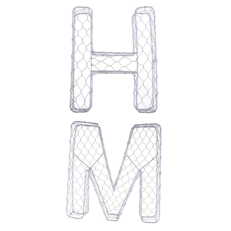 2Pcs Creative Alphabet Shaped Metal Plant Stand Storage Rack Shelf, Flower Pot