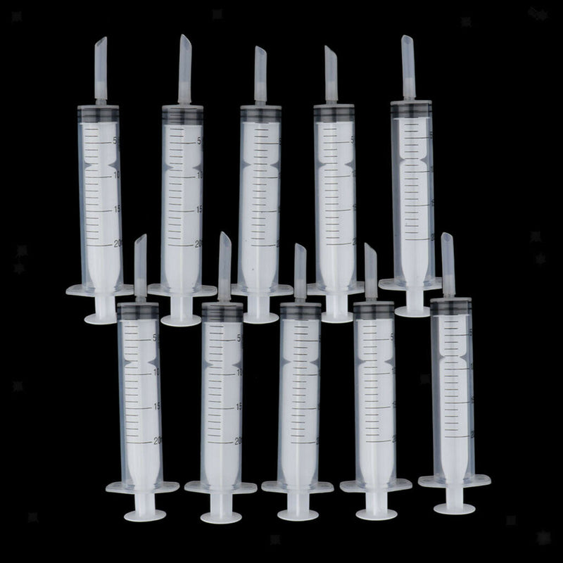 10Pcs Pet Canaries Bird Feeding Syringe Baby Parrot Feeders Injector 20ml