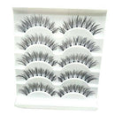5Pair Thick Cross Natural Eye Lashes Extension Makeup False Eyelashes Clear Band