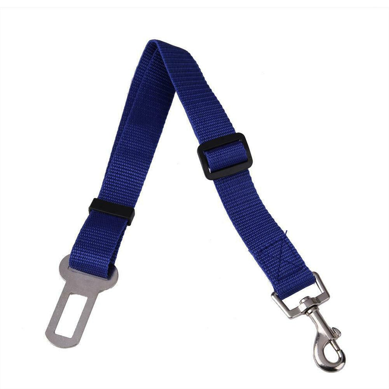 Adjustable Dogs Car Seat Belt Harness Pets Safe Seat Traction Rope (Blue)