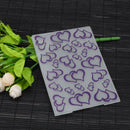 Two Hearts Pattern Plastic Scrapbook Embossing DIY Craft Template Stamp  A