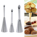 3pcs Puff Piping Nozzles Stainless Steel Cake Decor Tips Pastry Piping Nozzl%fTO