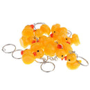 Set of 12pcs Cute Yellow Duck Pendant Bag/Purse Ornament Keychain Keyring