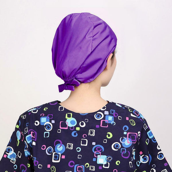 6x Pure Cotton Scrub Cap Sweatband Nurse Chef Bouffant Working Hat Chemo Cap